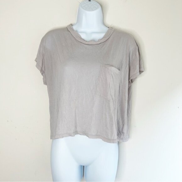 Cheap Monday Holly Tee T-Shirt Boxy Flowy Cropped Sheer Lightweight Size XS - Picture 6 of 14
